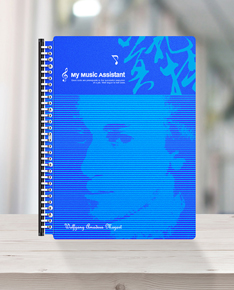 美麗家  活頁樂譜夾(30孔精緻型/莫札特)藍色